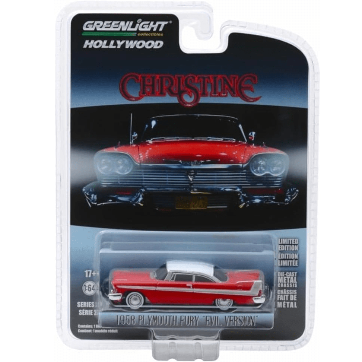 Greenlight Plymouth Fury Evil Christine Version 1983 Film - 1:64 Scale - Phillips Hobbies