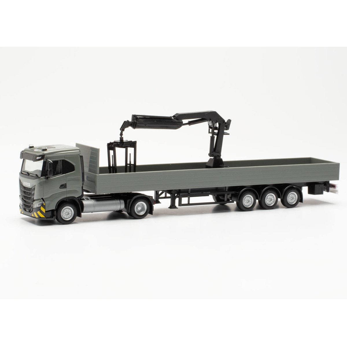 Herpa Iveco S - Way ND Flatbed Truck With Loading Crane - 1:87 Scale - Phillips Hobbies