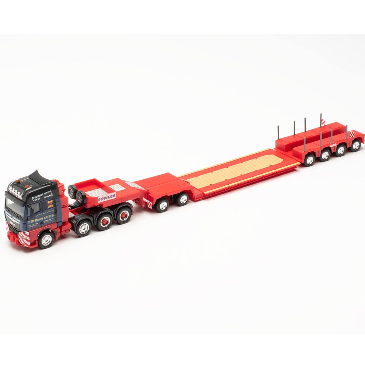 Herpa MAN TGX GX Low Loader Semitrailer Bowler Stockport - 1:87 Scale - Phillips Hobbies