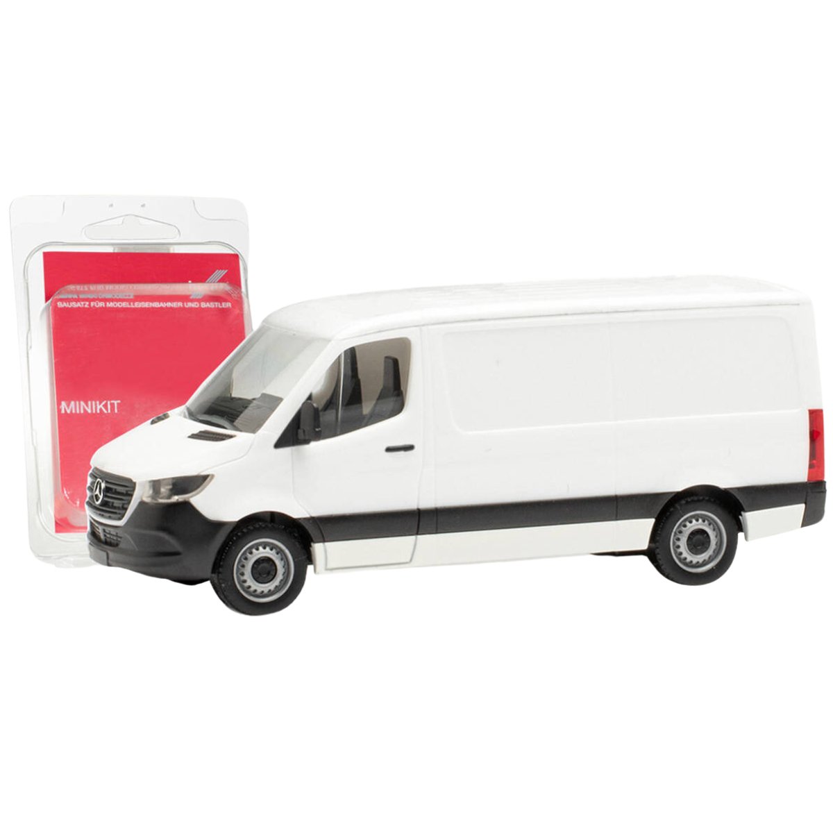 Herpa MiniKit MB Sprinter '18 Van Low Roof White - 1:87 Scale - Phillips Hobbies