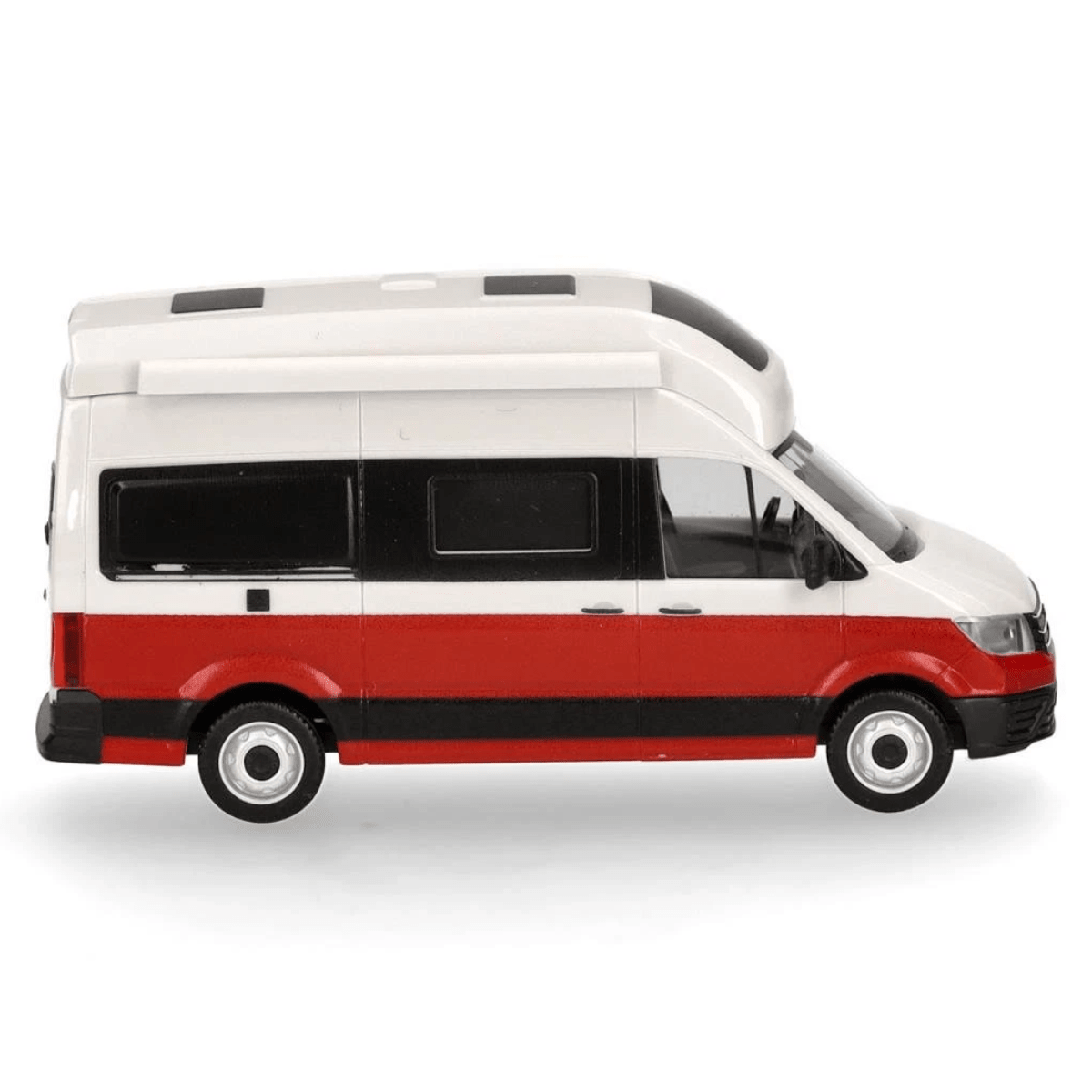 Herpa Volkswagen (VW) Crafter Grand California, Candywhite Cherry Red - 1:87 Scale - Phillips Hobbies