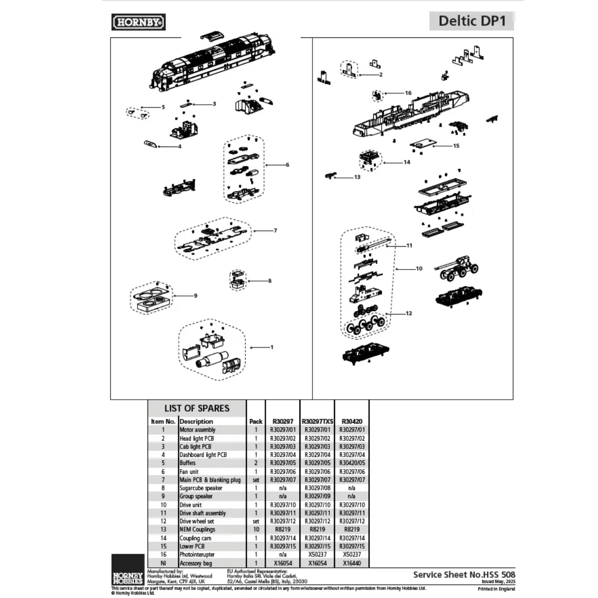 Hornby R30297 Hornby Dublo: BR English Electric - DP1 'Deltic' - OO Gauge (LIMITED STOCK) - Phillips Hobbies