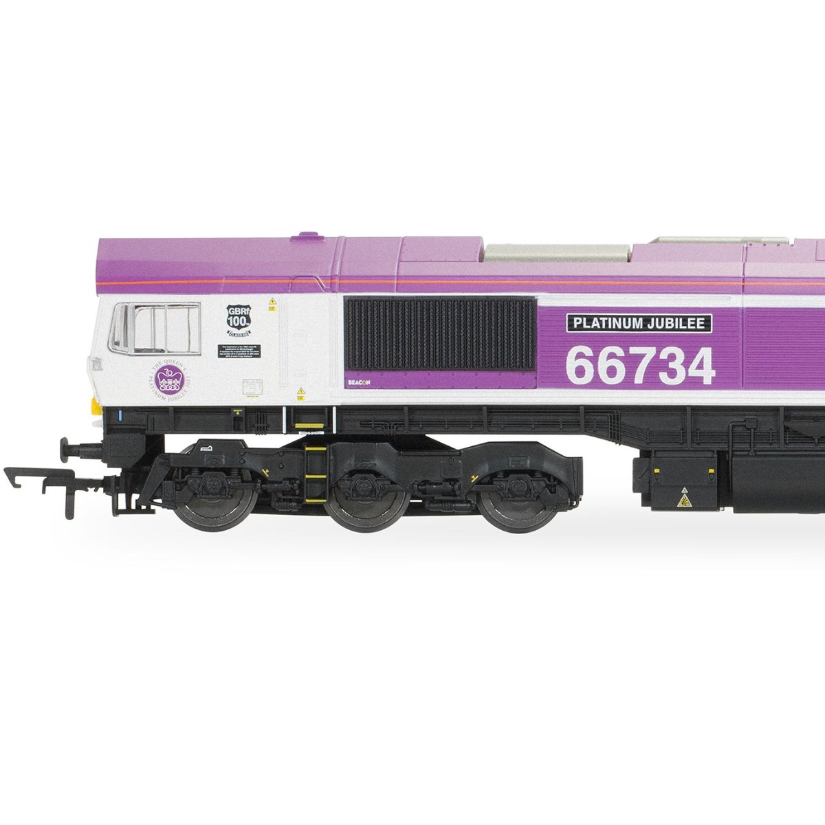 Hornby R30332 GBRf, Class 66, Co - Co, 66734 'Platinum Jubilee' - OO Gauge - Phillips Hobbies