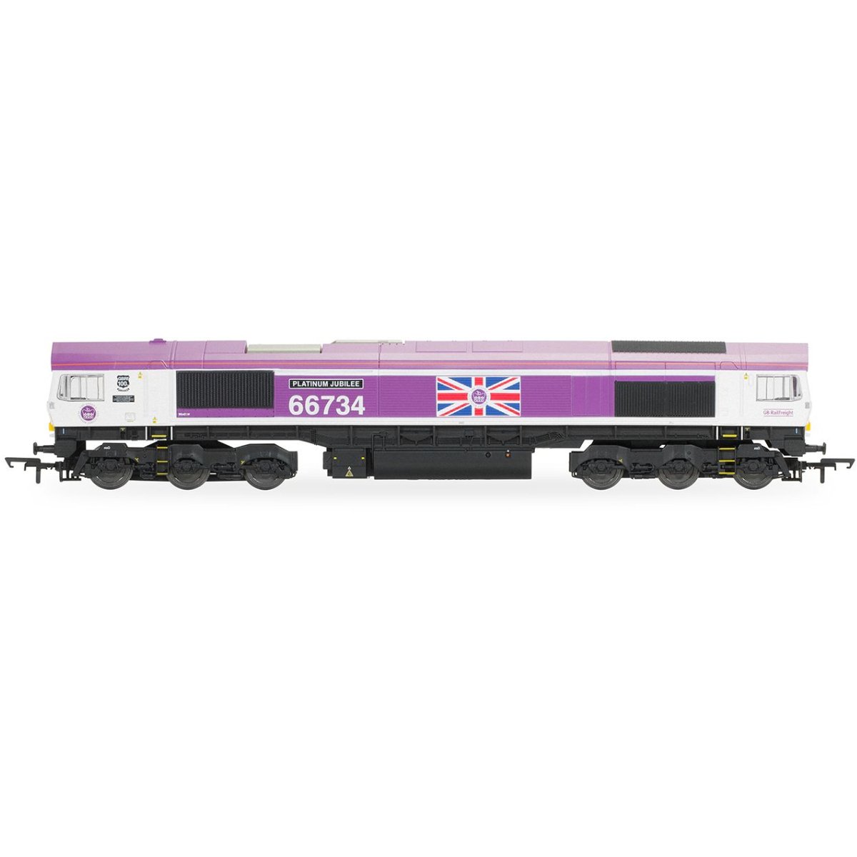 Hornby R30332 GBRf, Class 66, Co - Co, 66734 'Platinum Jubilee' - OO Gauge - Phillips Hobbies