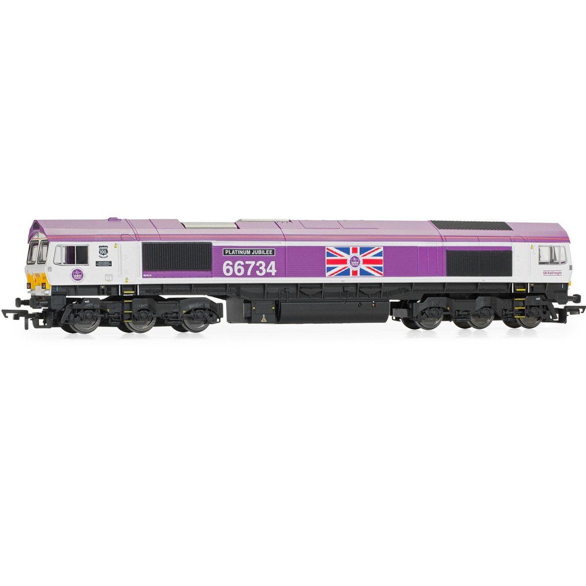 Hornby R30332 GBRf, Class 66, Co - Co, 66734 'Platinum Jubilee' - OO Gauge - Phillips Hobbies