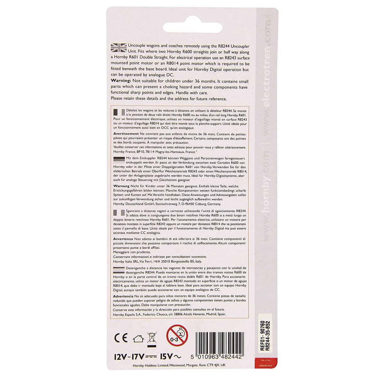 Hornby R8244 Remote Uncoupler Unit - OO Gauge