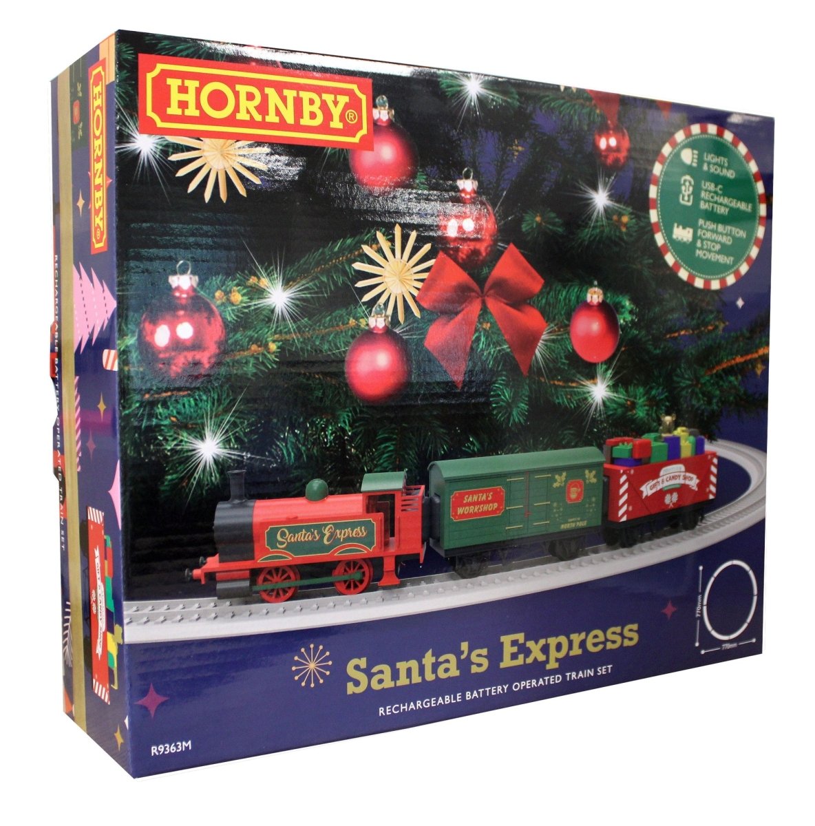 Hornby R9363M Santa’s Express Train Set - Rechargeable Battery - Phillips Hobbies