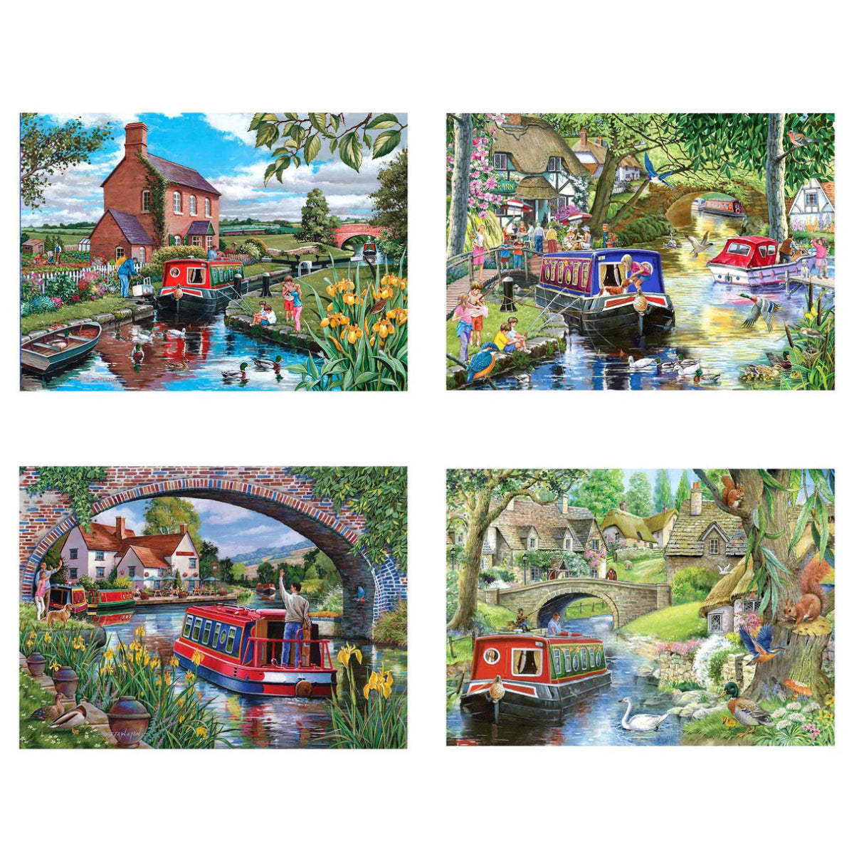 House of Puzzles Cruising The Canals - 4 x 500 Piece Jigsaw Puzzles - Phillips Hobbies