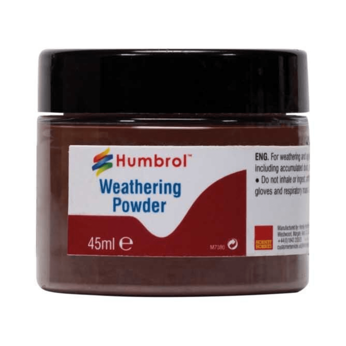 Humbrol AV0017 Weathering Powder Dark Earth - 45ml - Phillips Hobbies