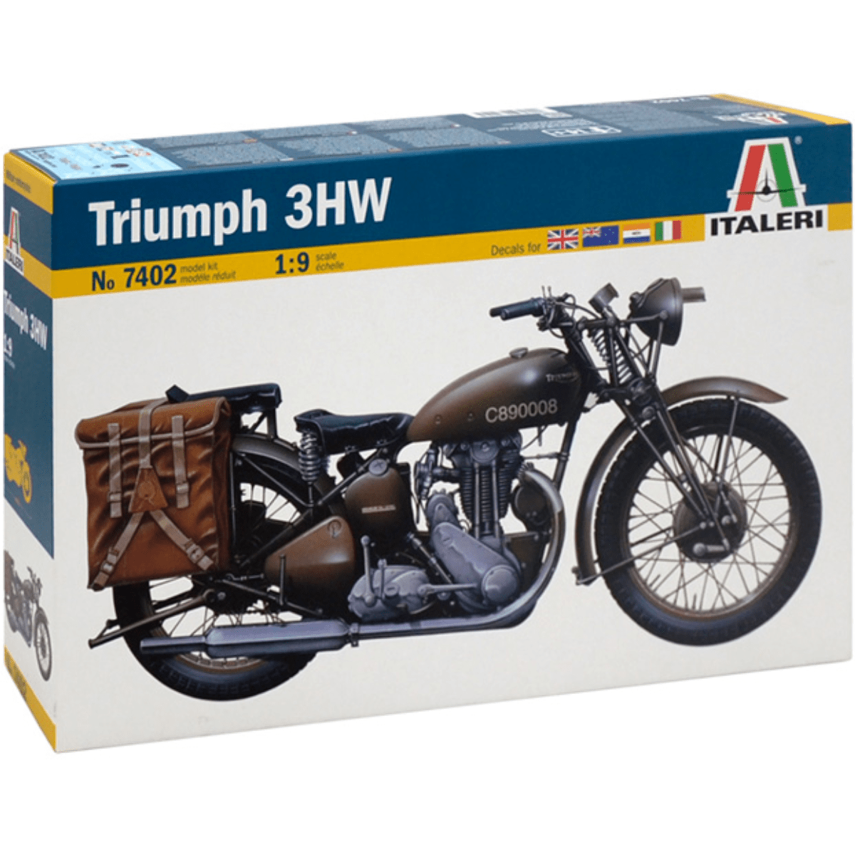 Italeri 7402 Triumph Military 3HW Solo Plastic Kit - 1:9 Scale - Phillips Hobbies