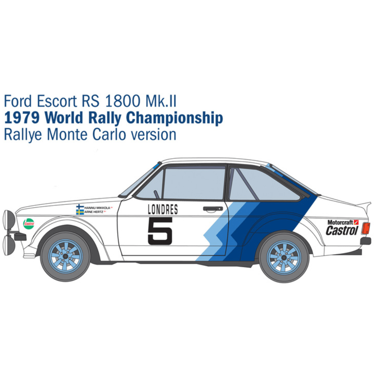 Italeri Ford Escort RS1800 Mk.II Plastic Kit - 1:24 Scale - Phillips Hobbies