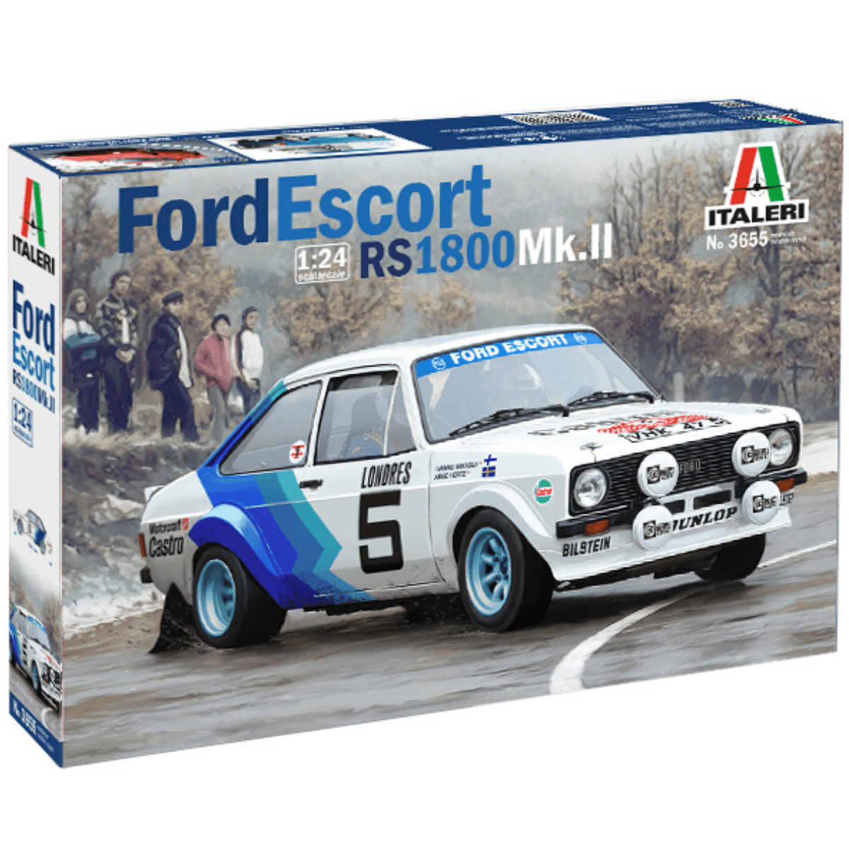 Italeri Ford Escort RS1800 Mk.II Plastic Kit - 1:24 Scale - Phillips Hobbies