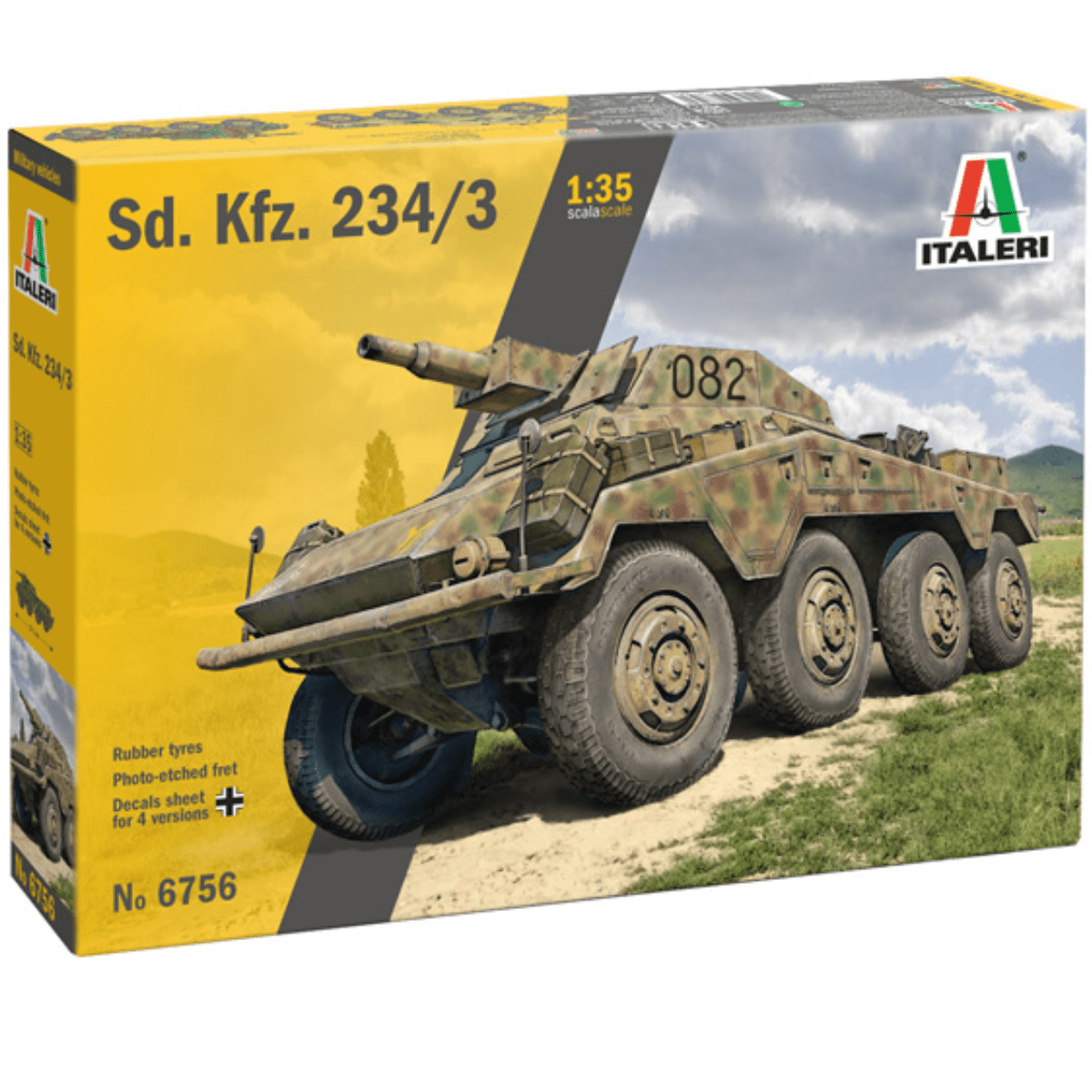 Italeri Sd. Kfz. 234/3 Plastic Kit - 1:35 Scale - Phillips Hobbies