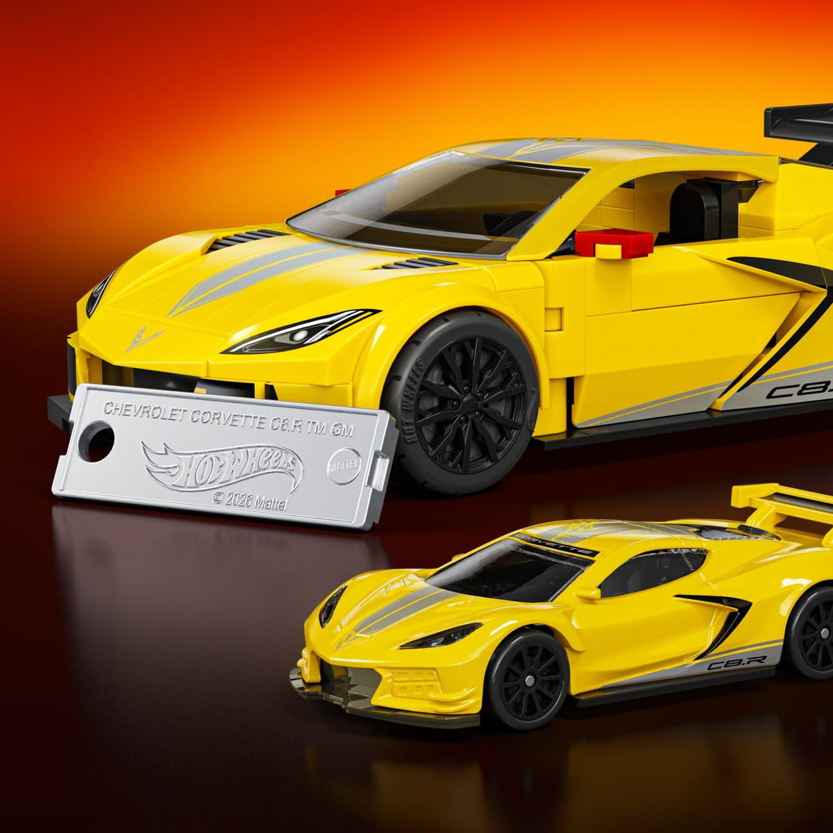 Mattel Brick Shop Hot Wheels ’20 Corvette C8.R Building Toy Kit
