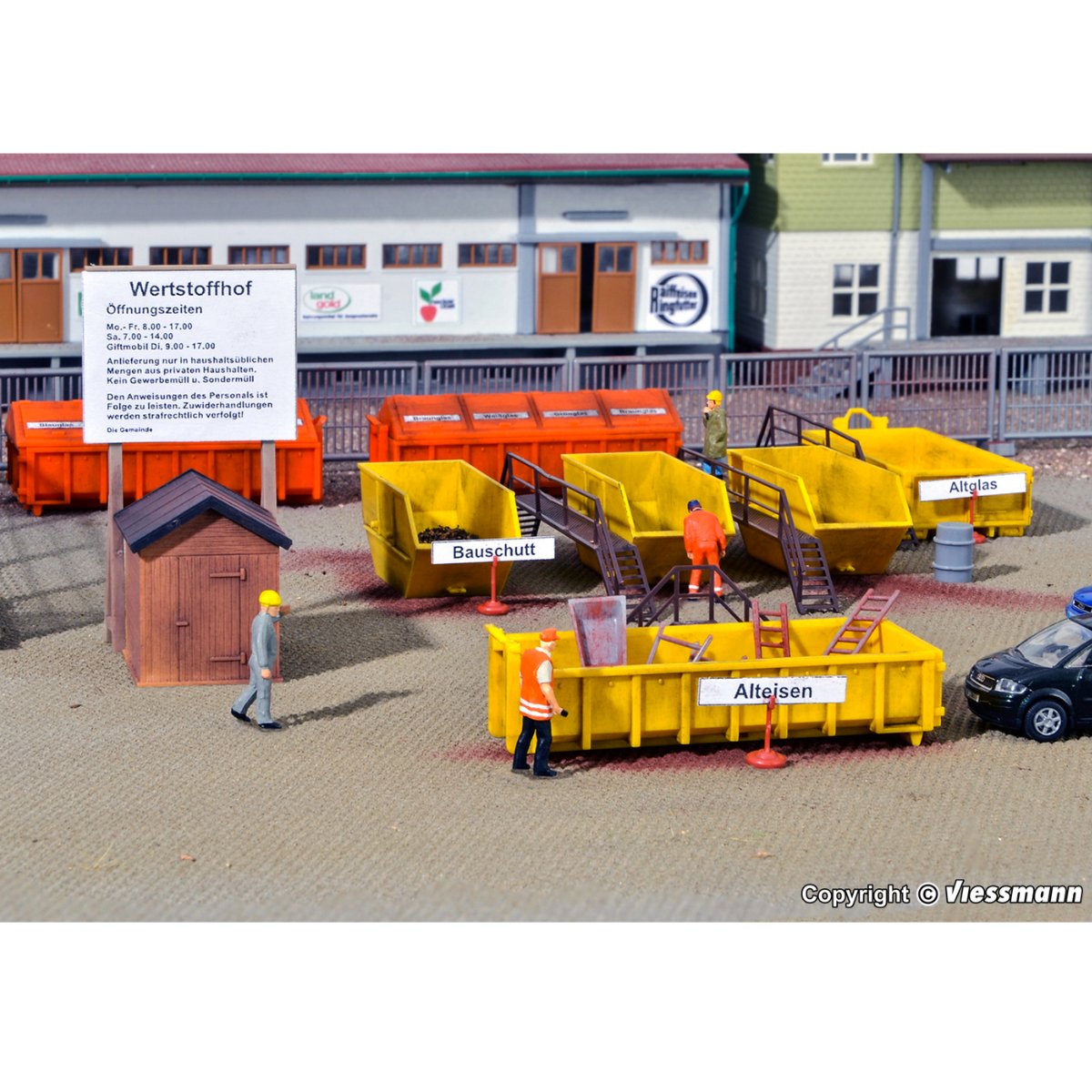 Kibri 38155 Decoration Set Recycling Centre Kit