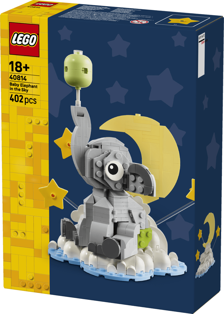 LEGO® Baby Elephant in the Sky Display Gift for New Parents 40814 - Phillips Hobbies