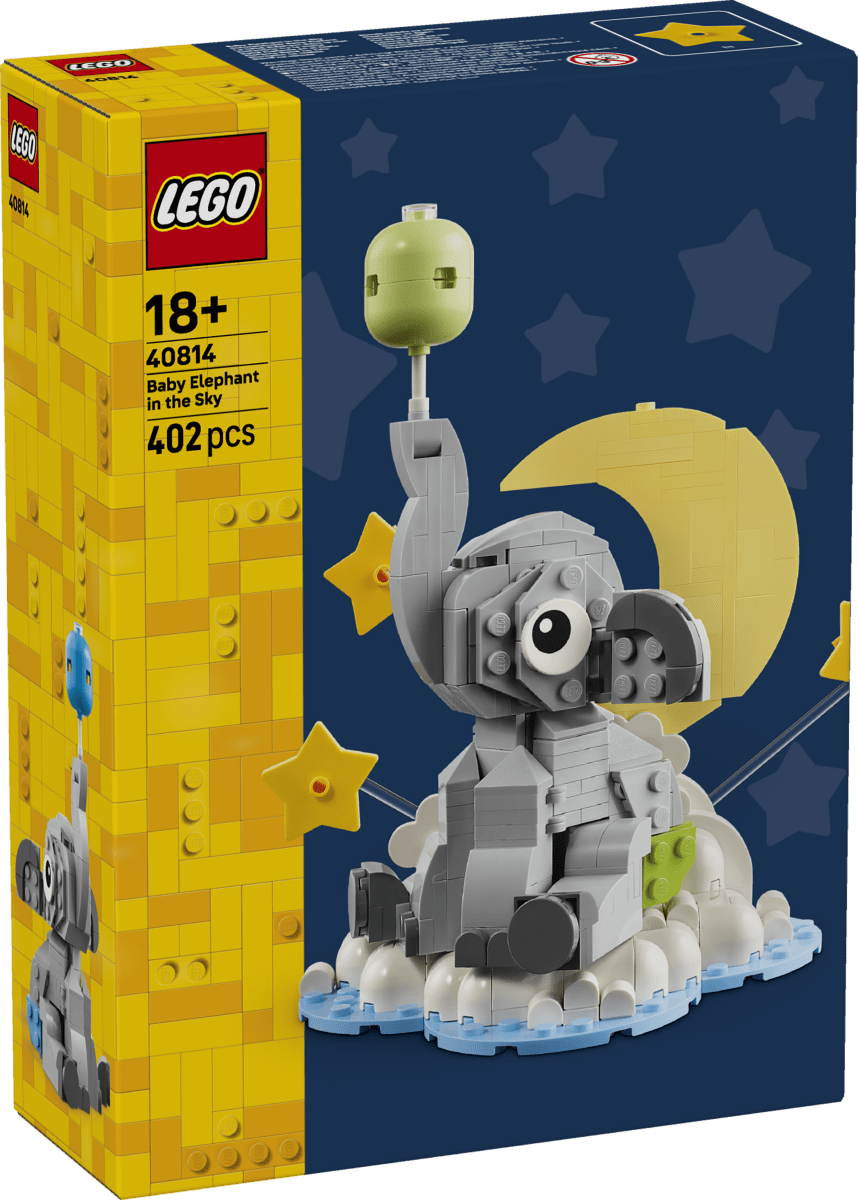 LEGO® Baby Elephant in the Sky Display Gift for New Parents 40814 - Phillips Hobbies