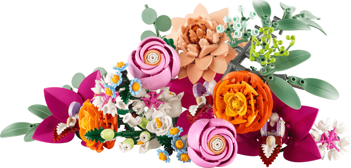 LEGO Botanicals Pretty Pink Flower Bouquet Decor Set 10342 - Phillips Hobbies