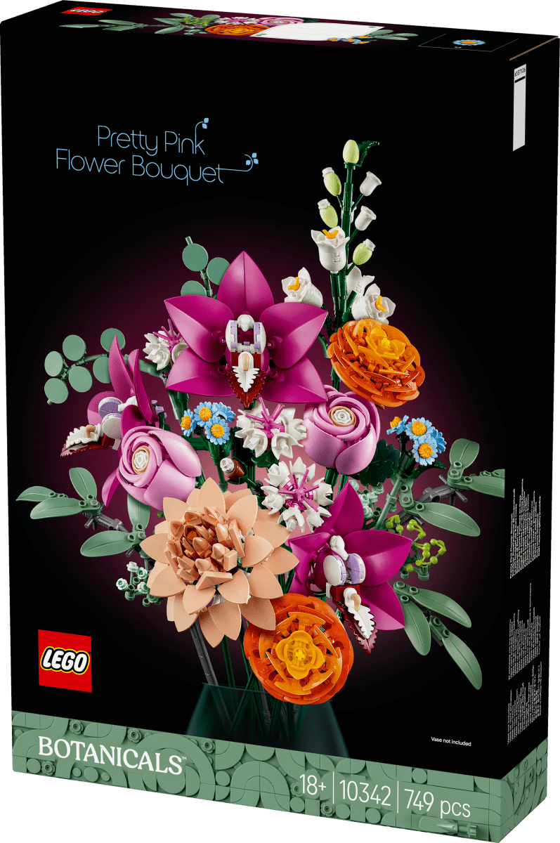 LEGO Botanicals Pretty Pink Flower Bouquet Decor Set 10342 - Phillips Hobbies