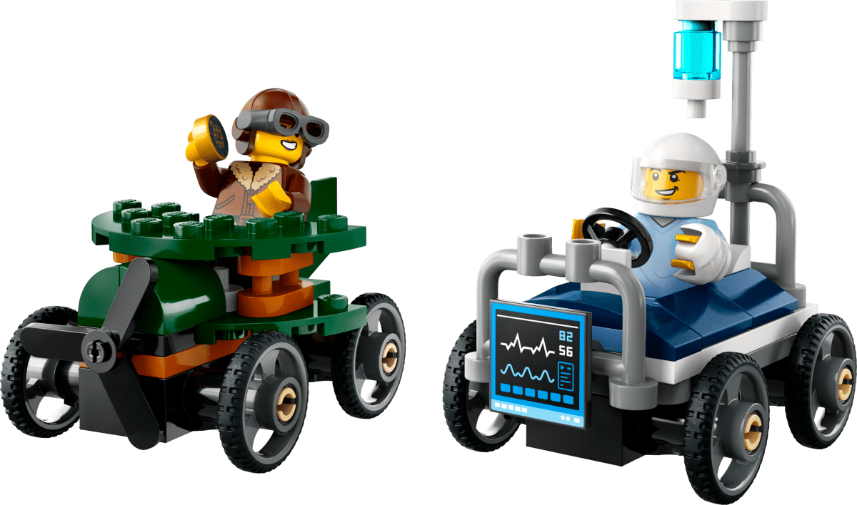 LEGO City Airplane vs. Hospital Bed Race Car Pack 60459 - Phillips Hobbies