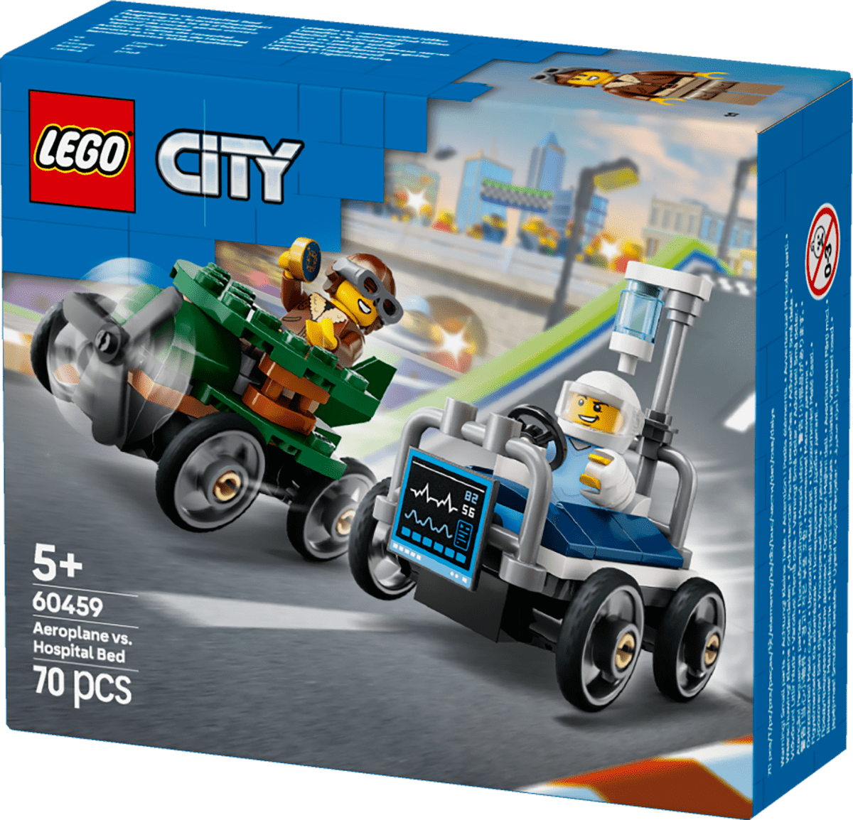 LEGO City Airplane vs. Hospital Bed Race Car Pack 60459 - Phillips Hobbies
