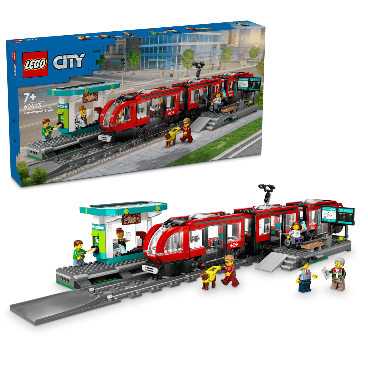 LEGO City Downtown Streetcar and Station 60423 - Phillips Hobbies
