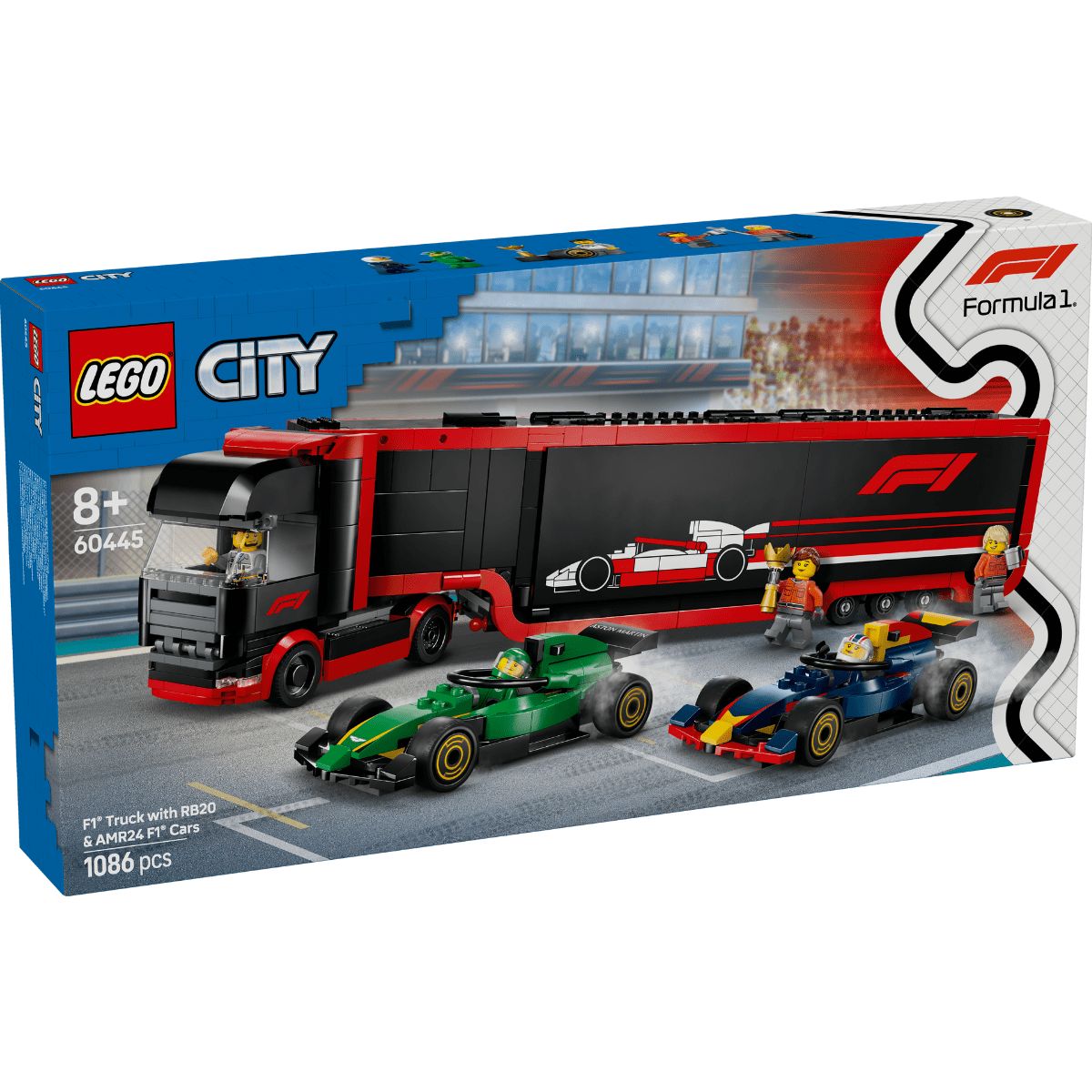 LEGO® City F1® Truck with RB20 & AMR24 F1® Cars Toy Racing Transporter Set - Phillips Hobbies