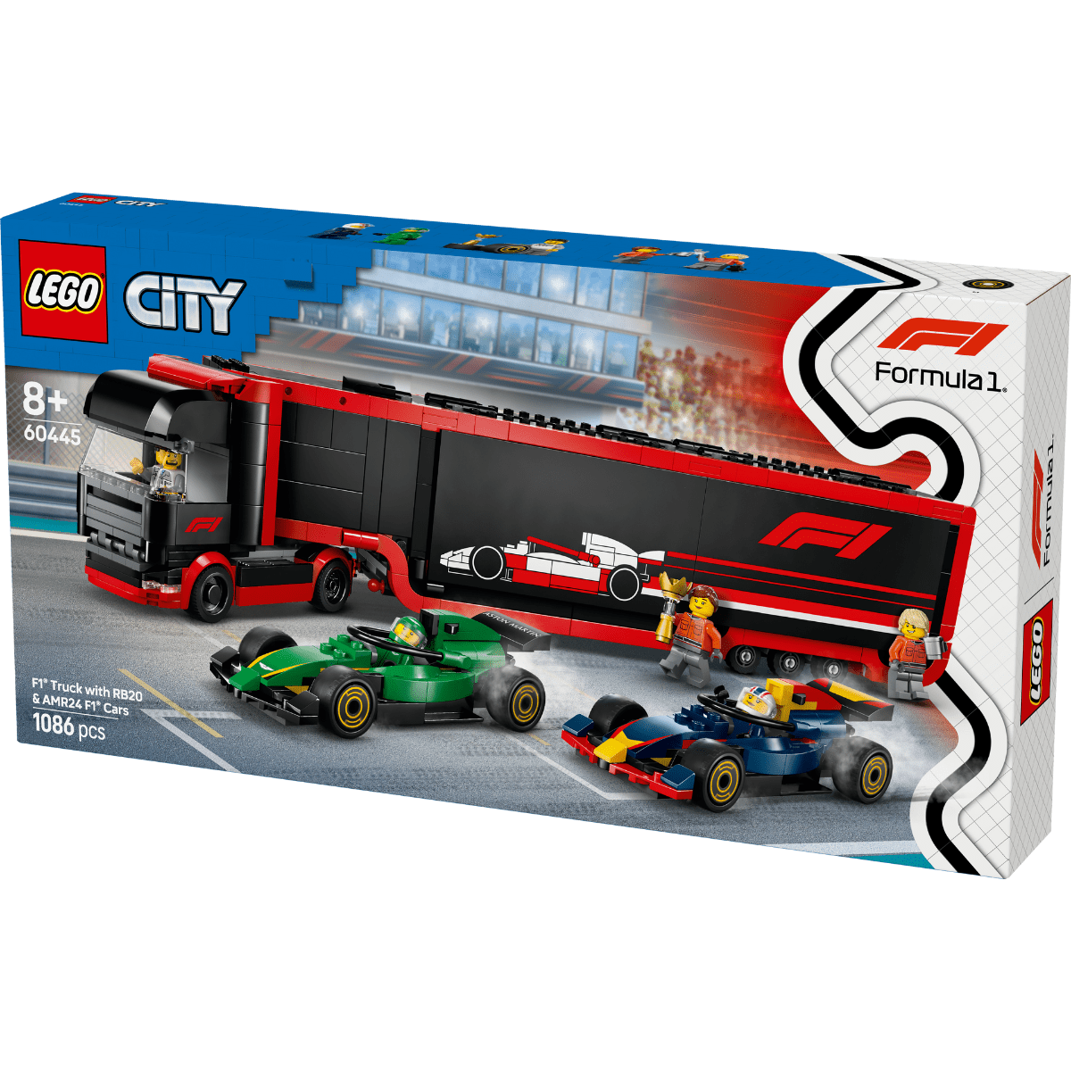 LEGO® City F1® Truck with RB20 & AMR24 F1® Cars Toy Racing Transporter Set - Phillips Hobbies