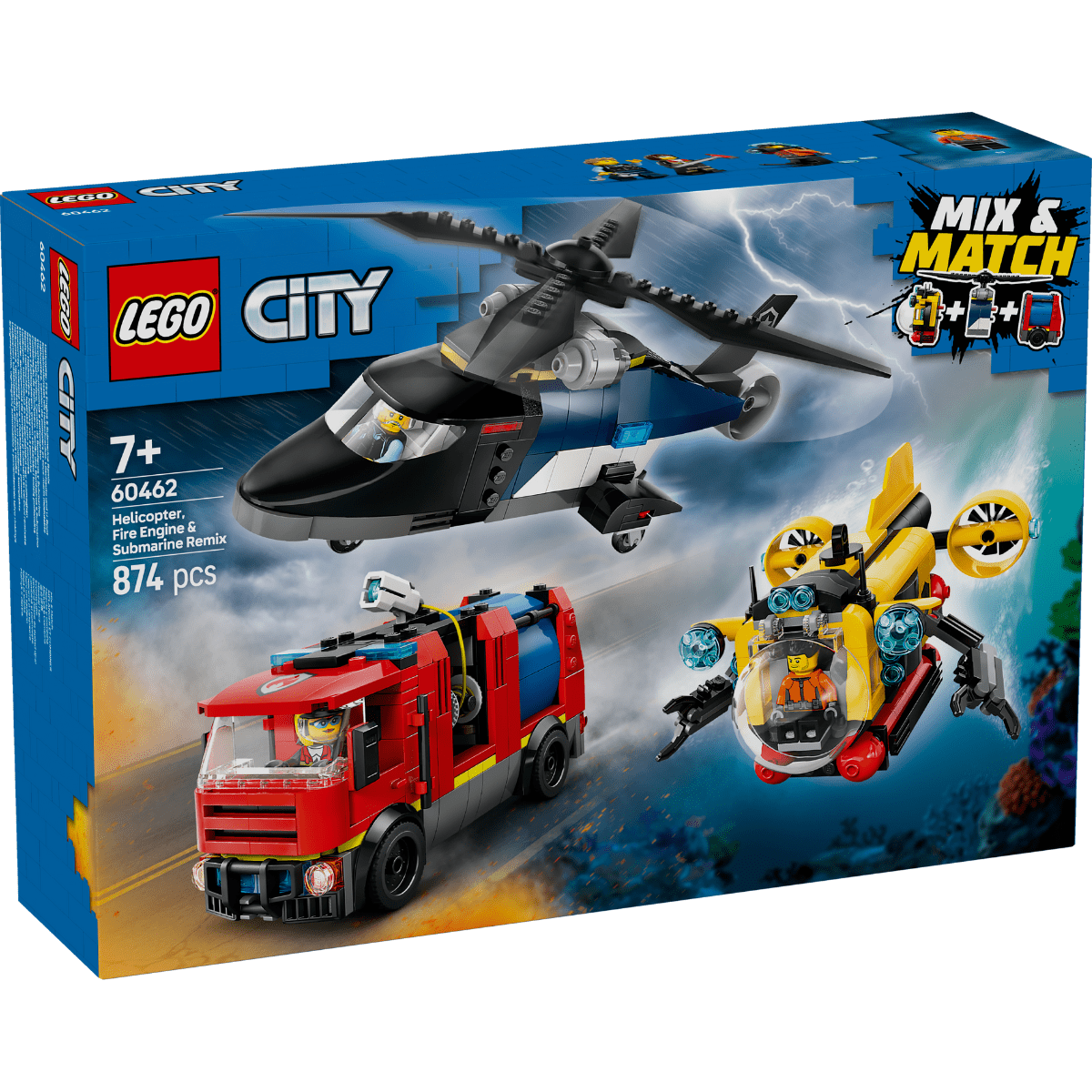 LEGO City Helicopter, Fire Truck & Submarine Remix 60462 - Phillips Hobbies