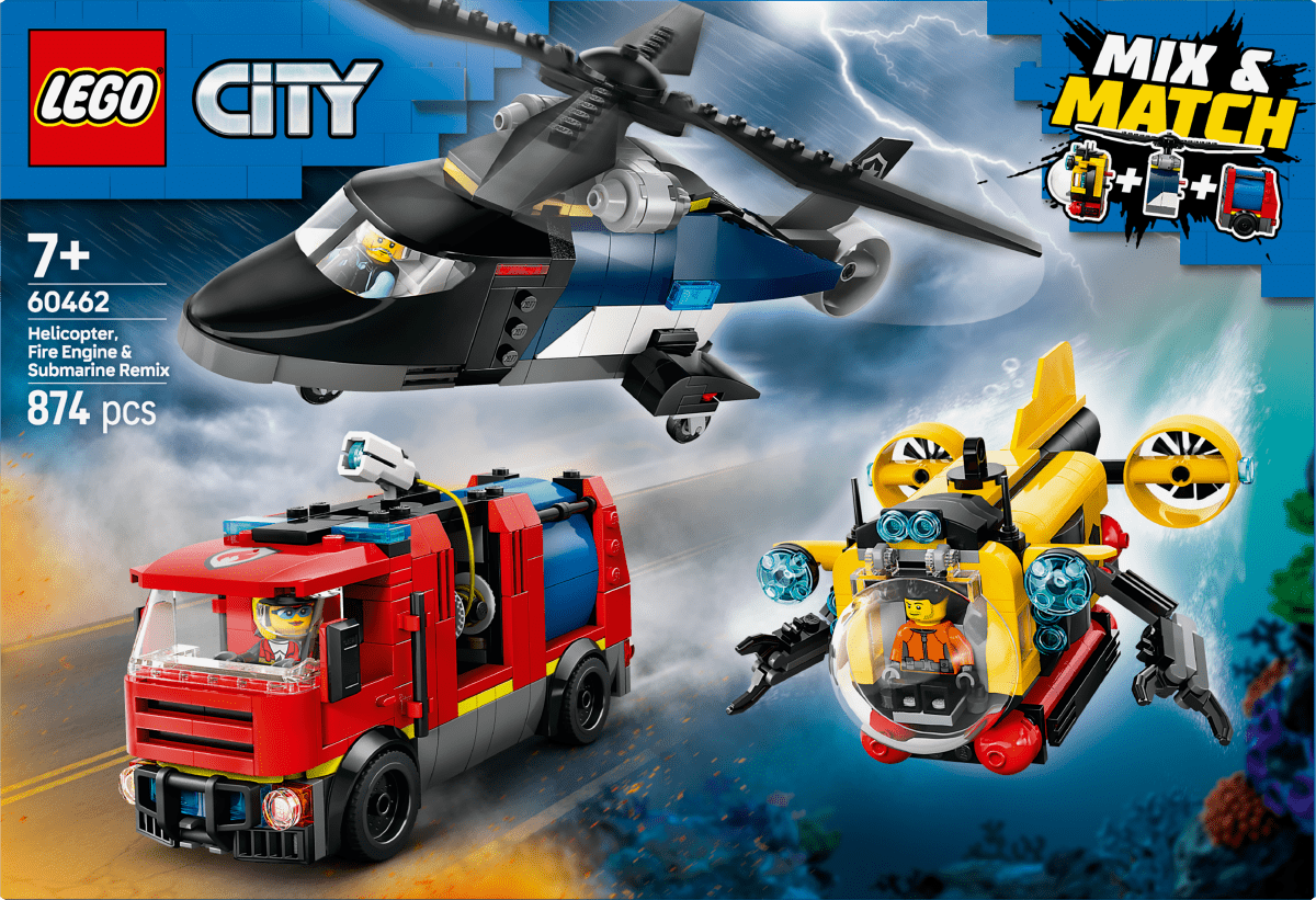 LEGO City Helicopter, Fire Truck & Submarine Remix 60462 - Phillips Hobbies