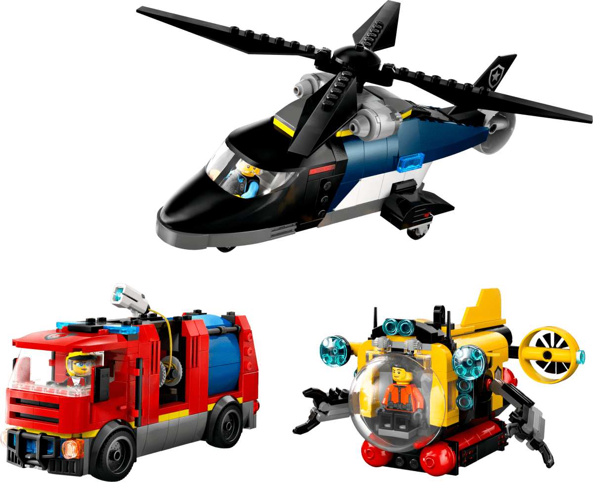 LEGO City Helicopter, Fire Truck & Submarine Remix 60462 - Phillips Hobbies
