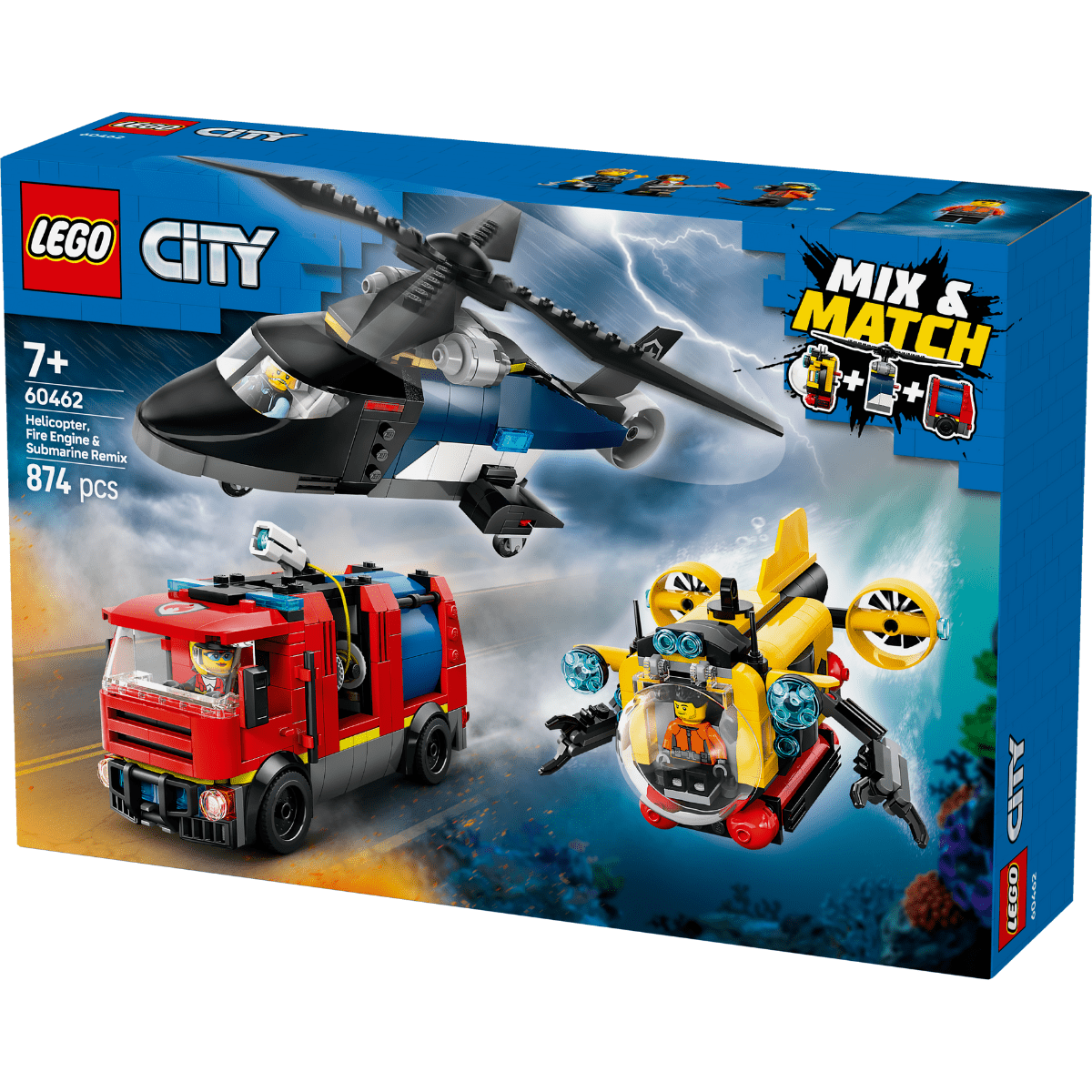 LEGO City Helicopter, Fire Truck & Submarine Remix 60462 - Phillips Hobbies