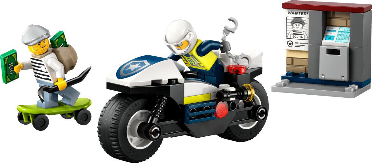 LEGO City Police Motorcycle Chase Toy, Motorbike Set 60455 - Phillips Hobbies