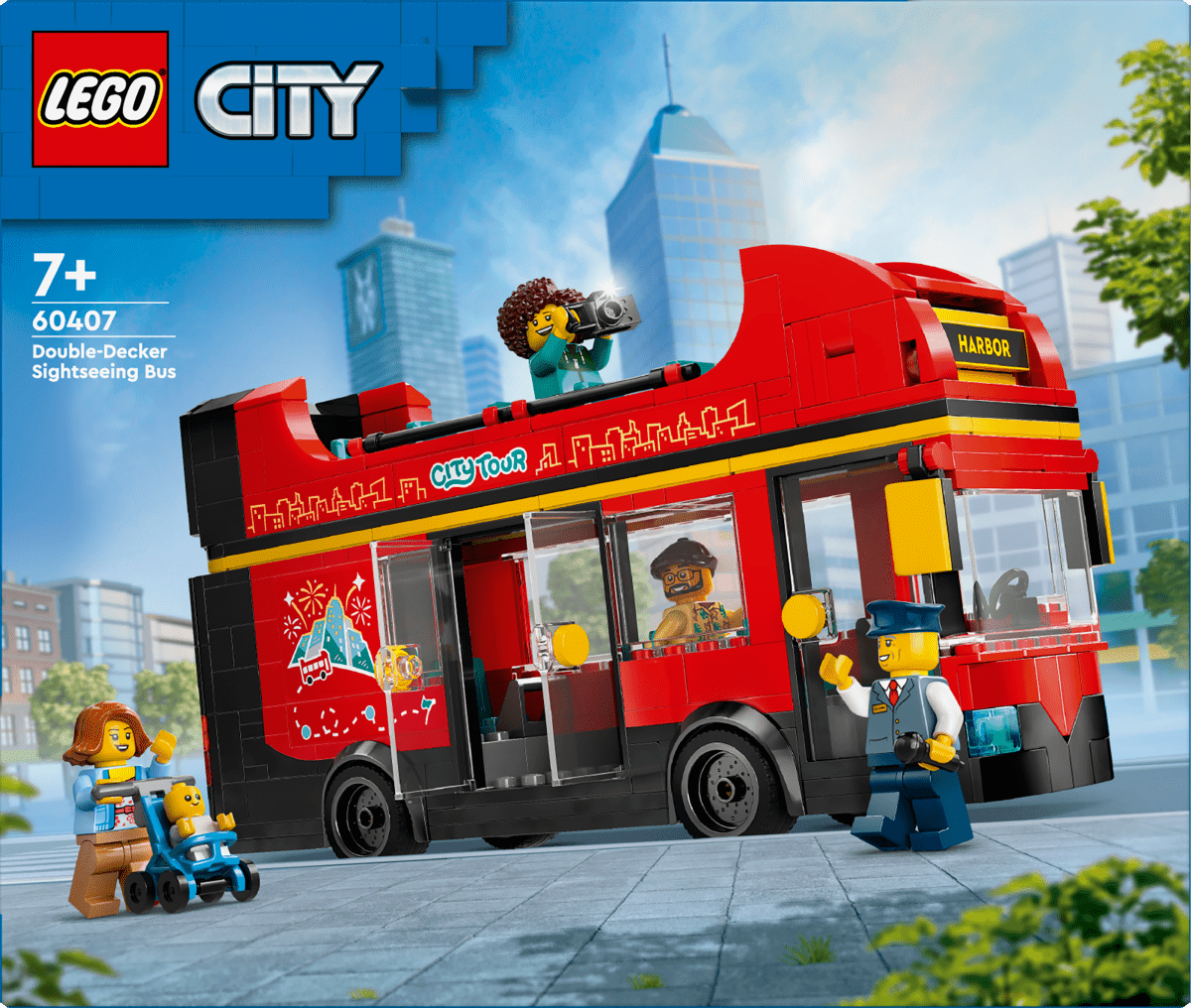 LEGO City Red Double - Decker Sightseeing Bus Toy Set 60407 - Phillips Hobbies