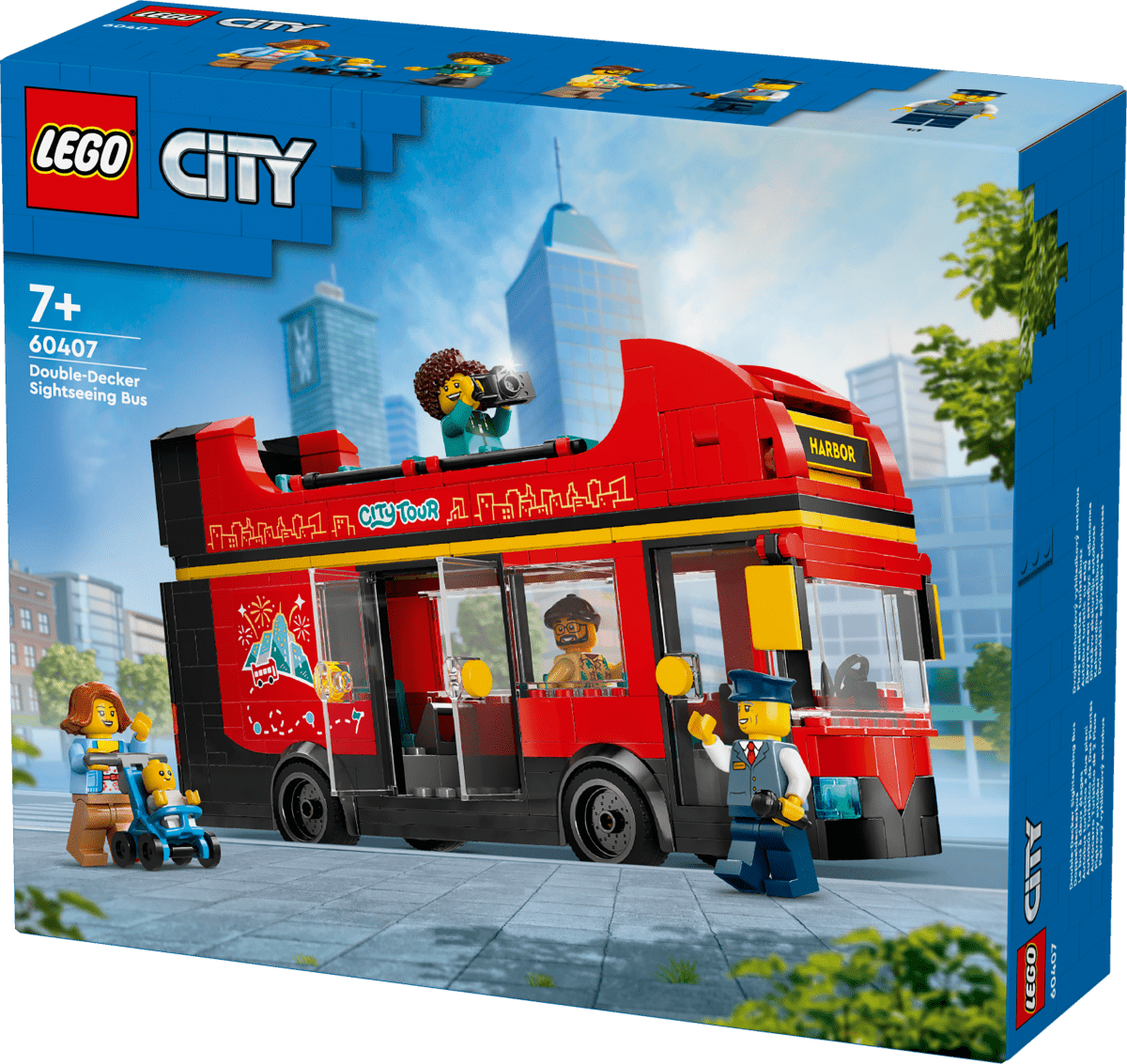 LEGO City Red Double - Decker Sightseeing Bus Toy Set 60407 - Phillips Hobbies