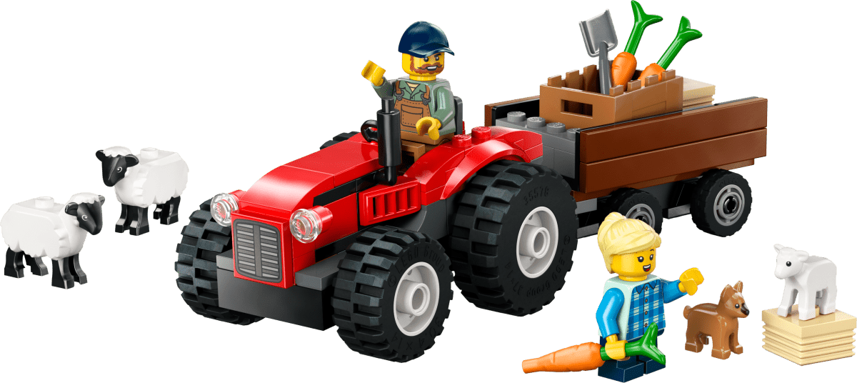 LEGO® City Red Farm Tractor with Trailer & Sheep Toy, Playset for Kids 60461 - Phillips Hobbies