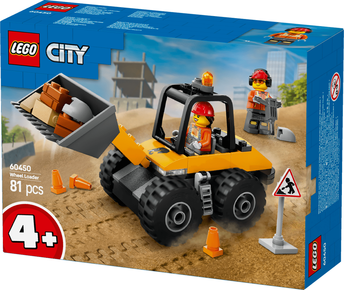 LEGO City Yellow Construction Wheel Loader 60450 - Phillips Hobbies