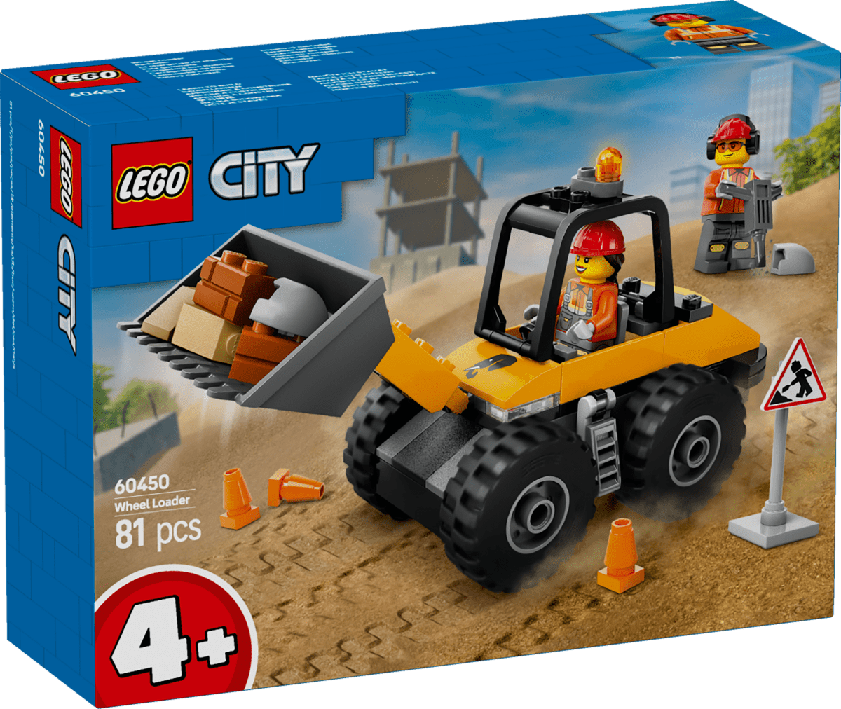 LEGO City Yellow Construction Wheel Loader 60450 - Phillips Hobbies