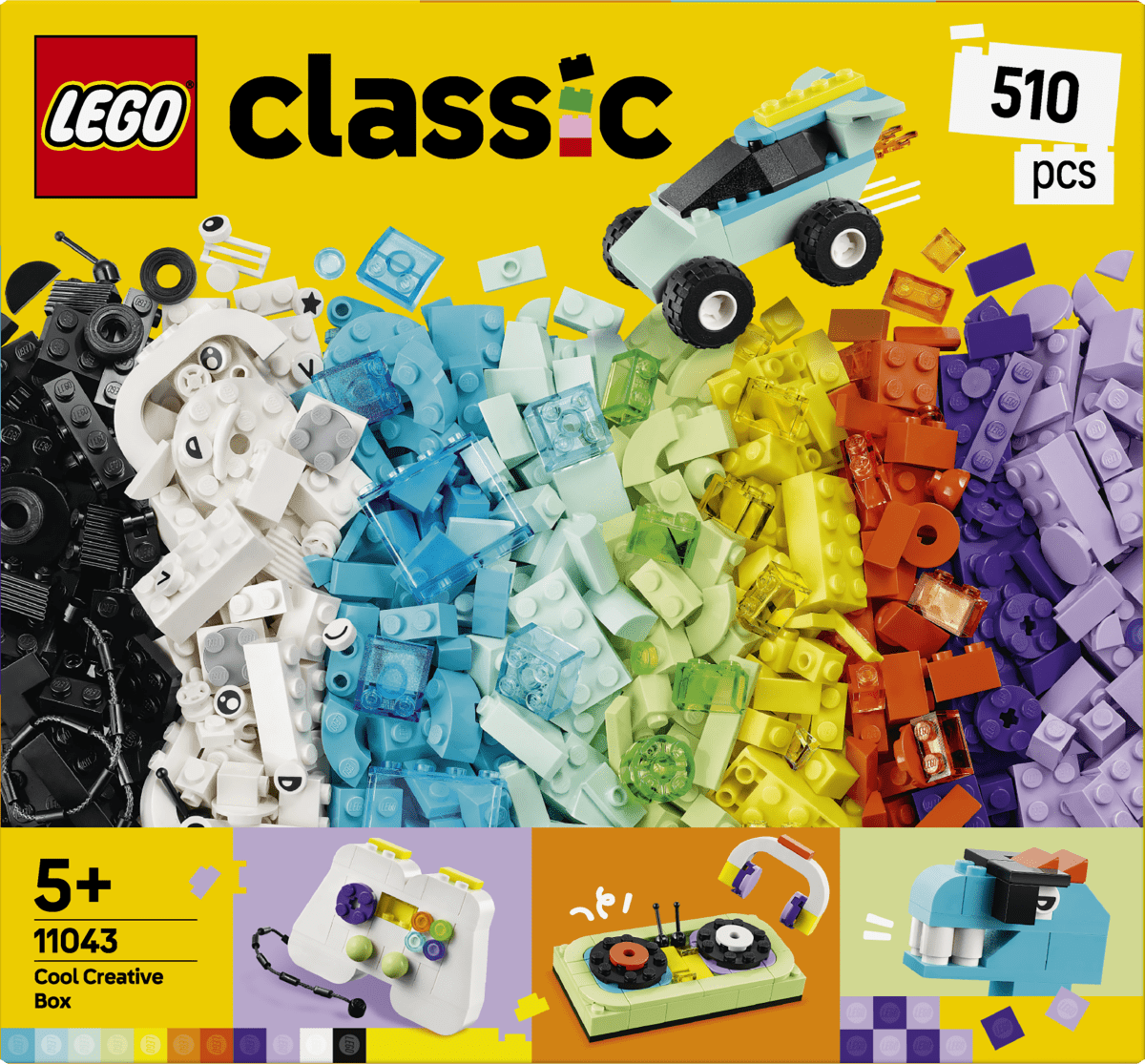 LEGO® Classic Cool Creative Box, Colourful Building Bricks Toy 11043 - Phillips Hobbies