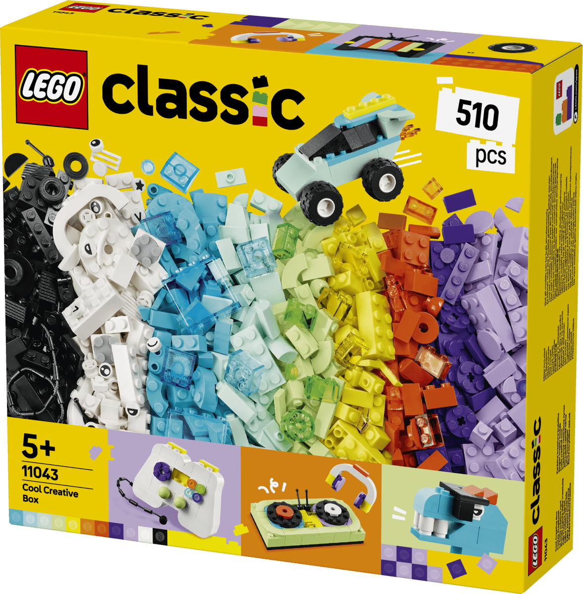 LEGO® Classic Cool Creative Box, Colourful Building Bricks Toy 11043 - Phillips Hobbies