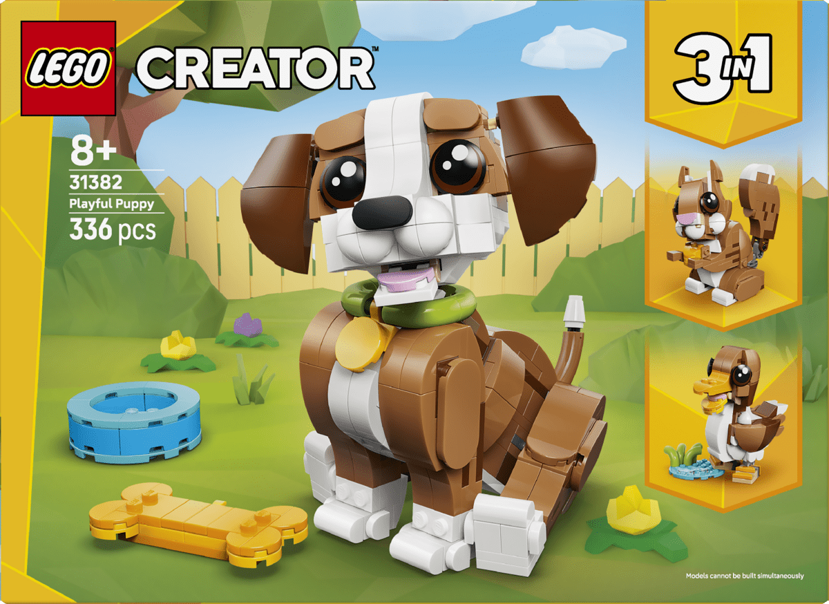 LEGO® Creator 3 in 1 Cute Animals: Playful Puppy Dog 31382 - Phillips Hobbies