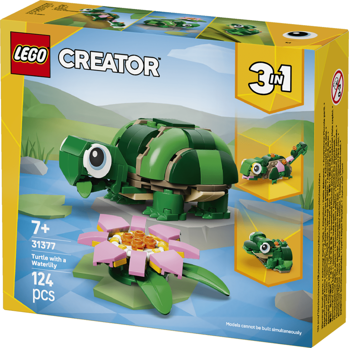 LEGO® Creator 3 in 1 Turtle with a Water Lily Flower 31377 - Phillips Hobbies