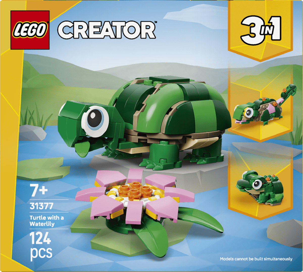 LEGO® Creator 3 in 1 Turtle with a Water Lily Flower 31377 - Phillips Hobbies
