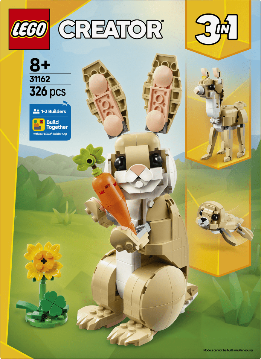 LEGO® Creator 3in1 Cute Bunny Toy Animal Playset 31162 - Phillips Hobbies
