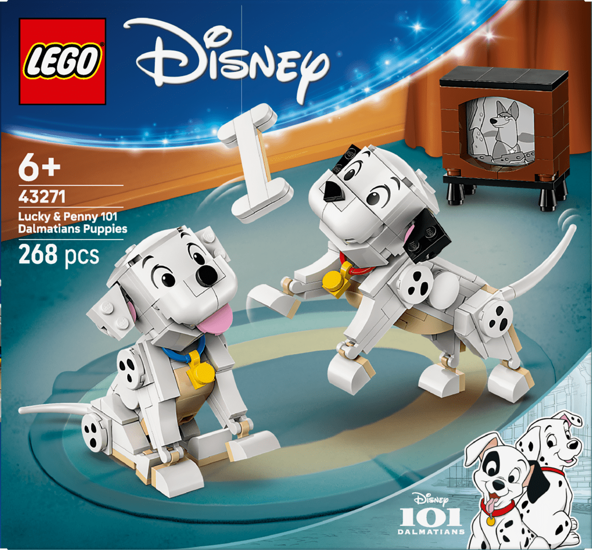 LEGO® Disney Lucky & Penny 101 Dalmatians Puppies Building Toy 43271 - Phillips Hobbies