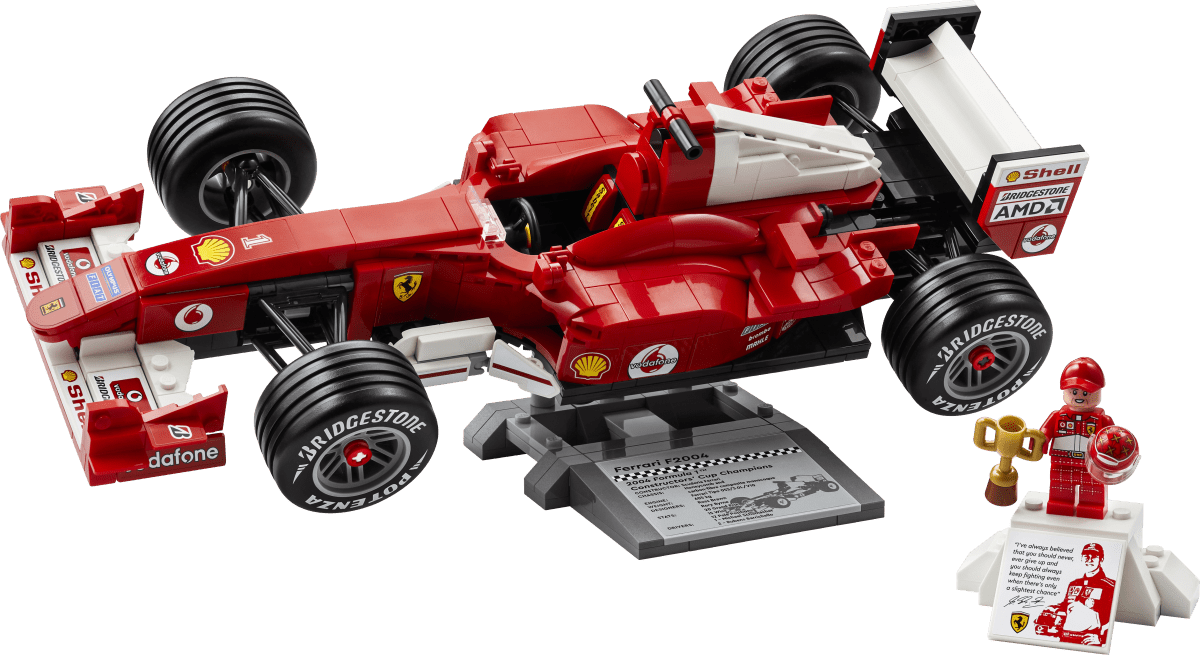 LEGO® Icons Ferrari F2004 & Michael Schumacher Model Car 11375 - Phillips Hobbies