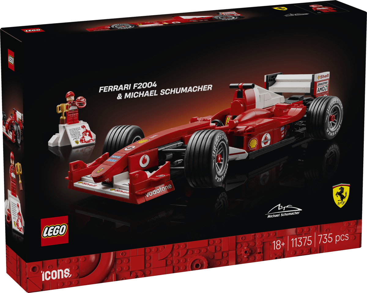 LEGO® Icons Ferrari F2004 & Michael Schumacher Model Car 11375 - Phillips Hobbies