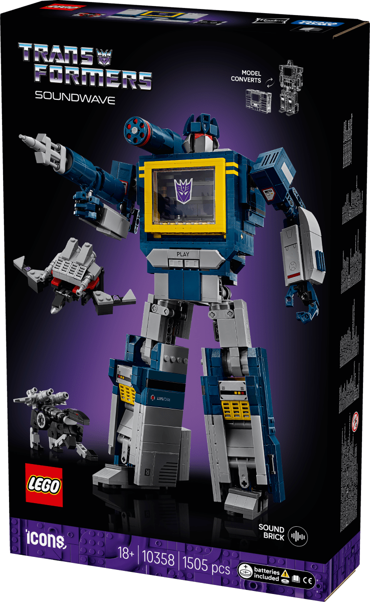 LEGO® Icons Transformers: Soundwave Model Kit Building Set for Adults 10358 - Phillips Hobbies