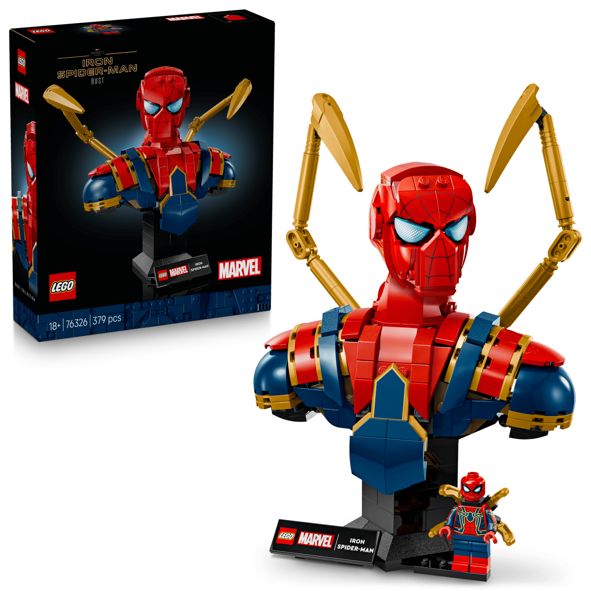 LEGO® Marvel Iron Spider - Man Bust Collectible Adult Building Set 76326 - Phillips Hobbies