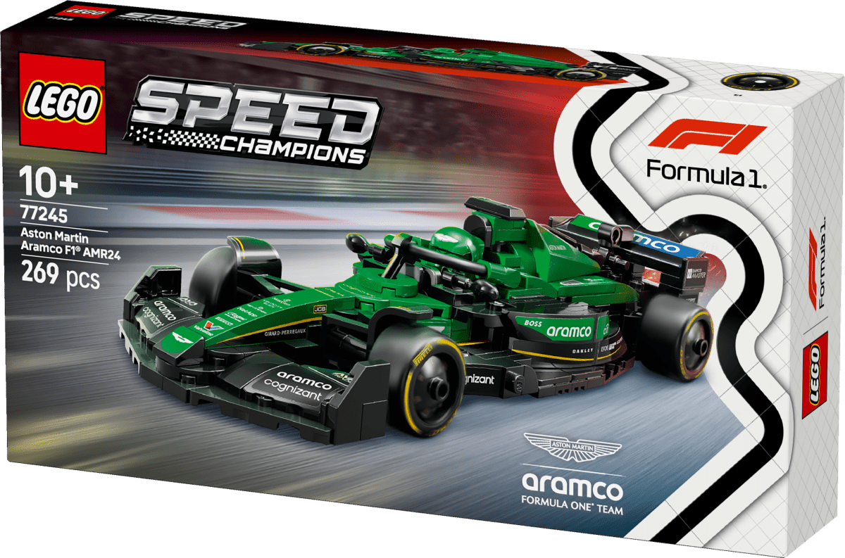 LEGO® Speed Champions Aston Martin Aramco F1® AMR24 Race Car Vehicle Set 77245 - Phillips Hobbies